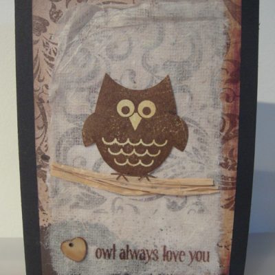 owl miss you Card