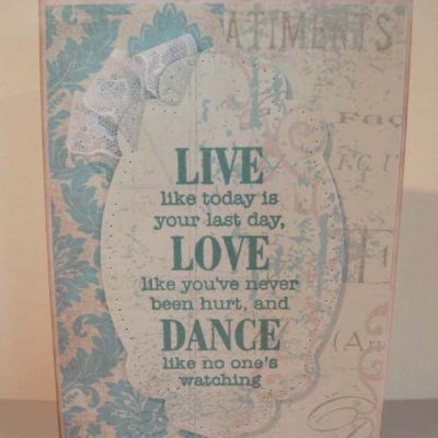 Live Love Dance Card
